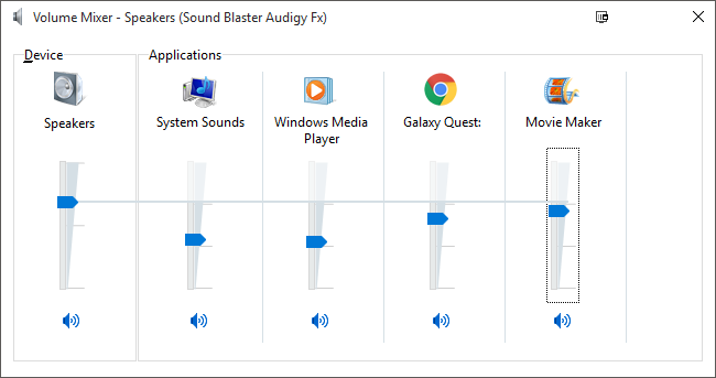 windows 10 volume mixer not saving settings
